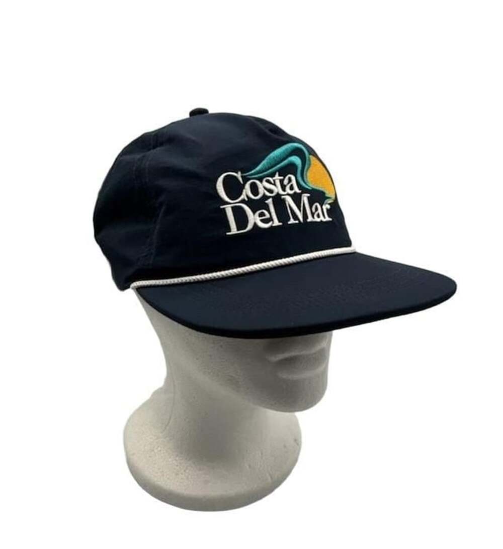 Costa Del Mar Navy Blue Rope Snapback Cap Hat Embroidered Logo